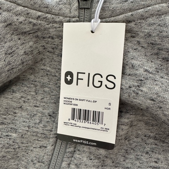 Figs On Shift Gray Full Zip Hoodie - Picture 6 of 6